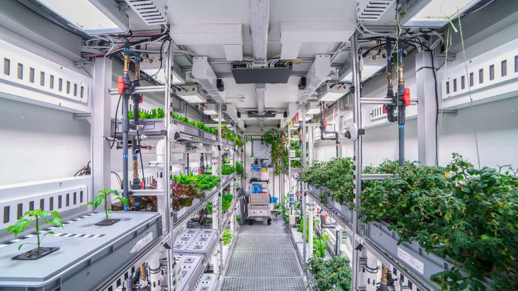 EDEN-ISS-Gewu00e4chshaus unter Polarlichtern