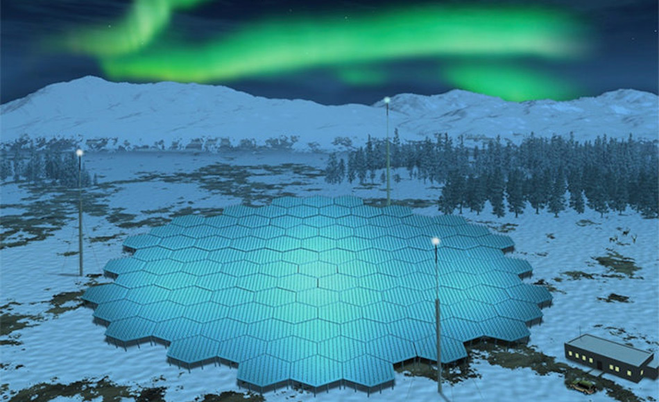 Die neueste Wetterradaranlage wird in Norwegen, Schweden und Finnland aufgebaut werden und soll aus Modulen bestehen, die in der Arktis aufgebaut werden, wie auf dem Bild eines Künstlers zu sehen. Bild: British Antarctic Survey